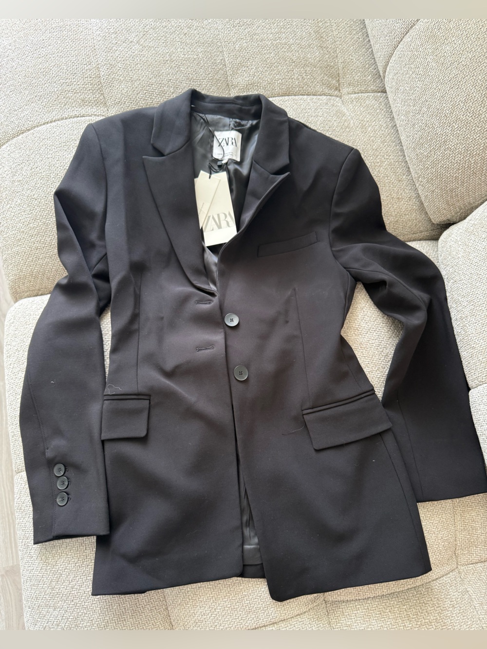 Zara Black Structured Blazer